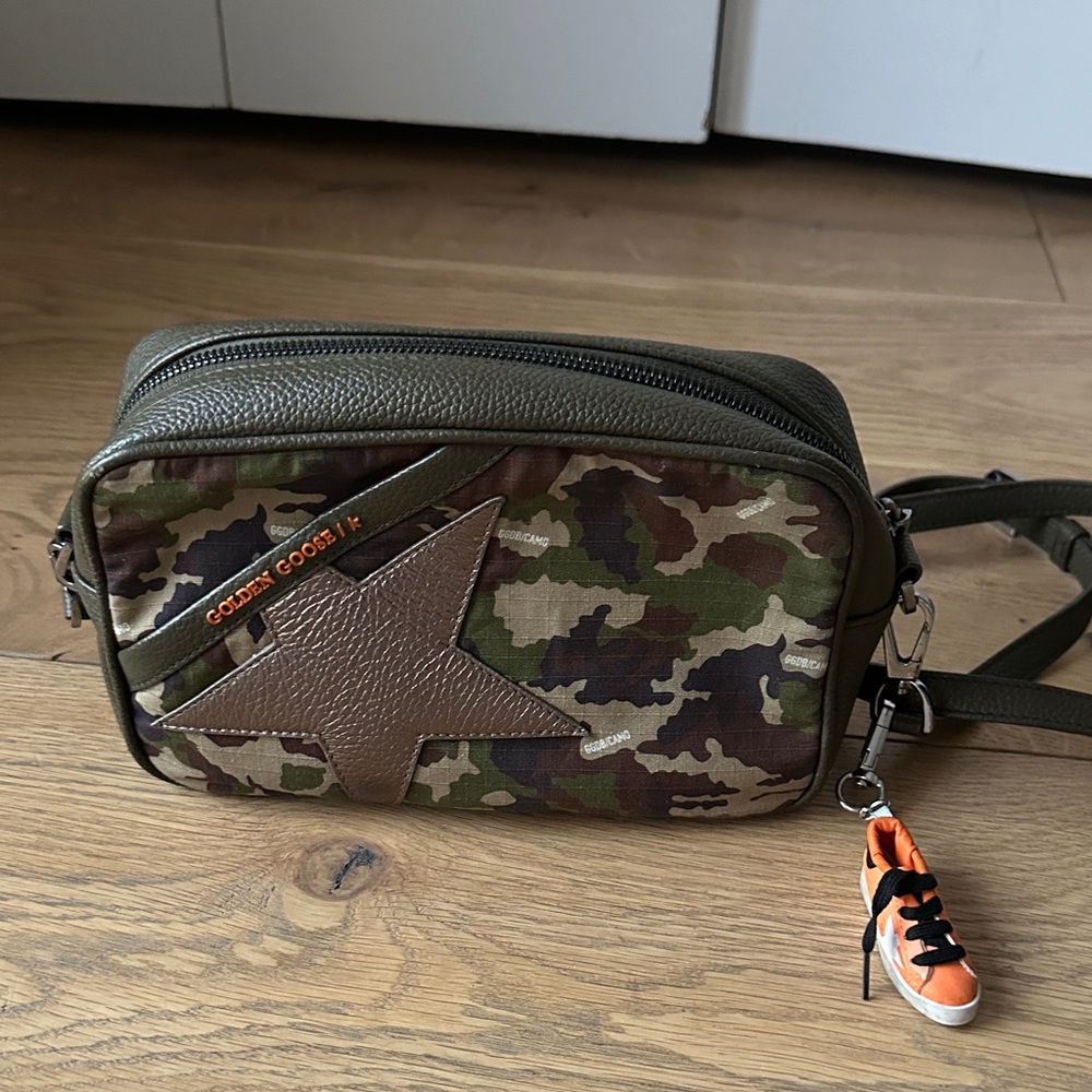 Golden Goose Camouflage crossbody bag - Green and Brown